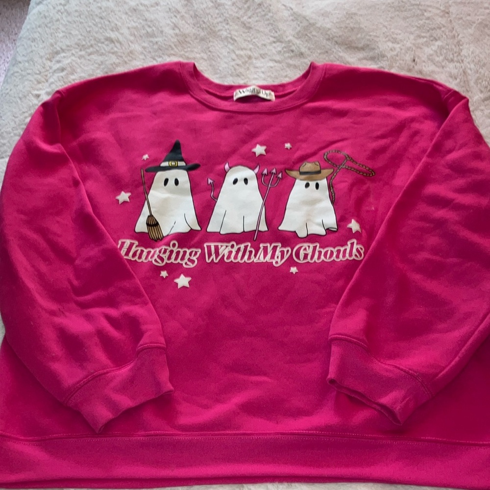Wound Up Hot Pink Crewneck